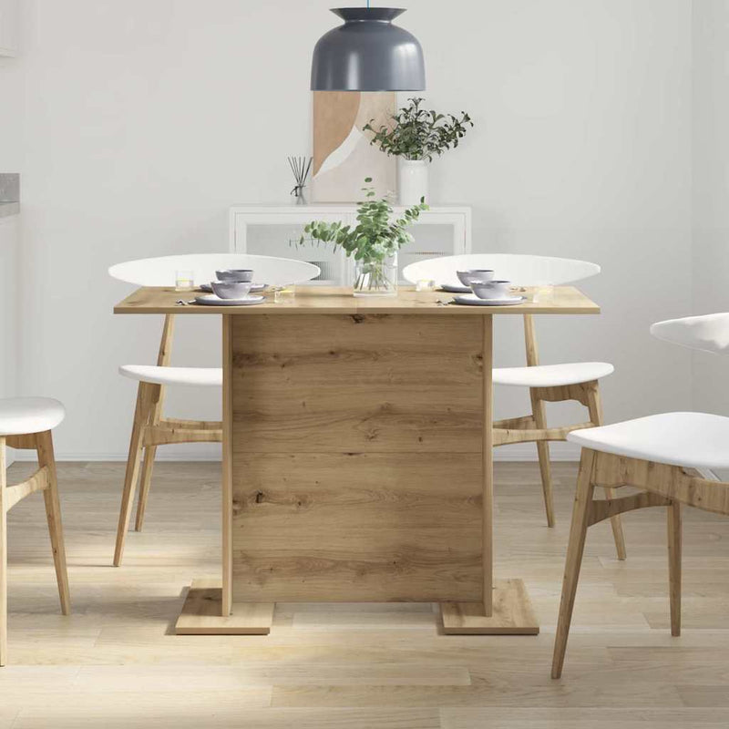 vidaXL Étkezőasztal kézműves tölgy 110 x 60 x 75 cm Faanyag