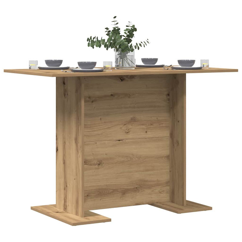 vidaXL Étkezőasztal kézműves tölgy 110 x 60 x 75 cm Faanyag