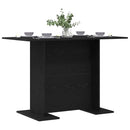 vidaXL Étkezőasztal Musta tammi 110 x 60 x 75 cm Faanyag