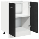 vidaXL Alsószekrény Fekete Tölgy 60x46x81,5 cm Forgácslap