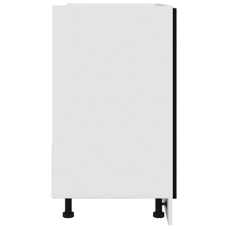 vidaXL fekete tölgyfa mosogató alsó szekrény 80 x 46 x 81,5 cm