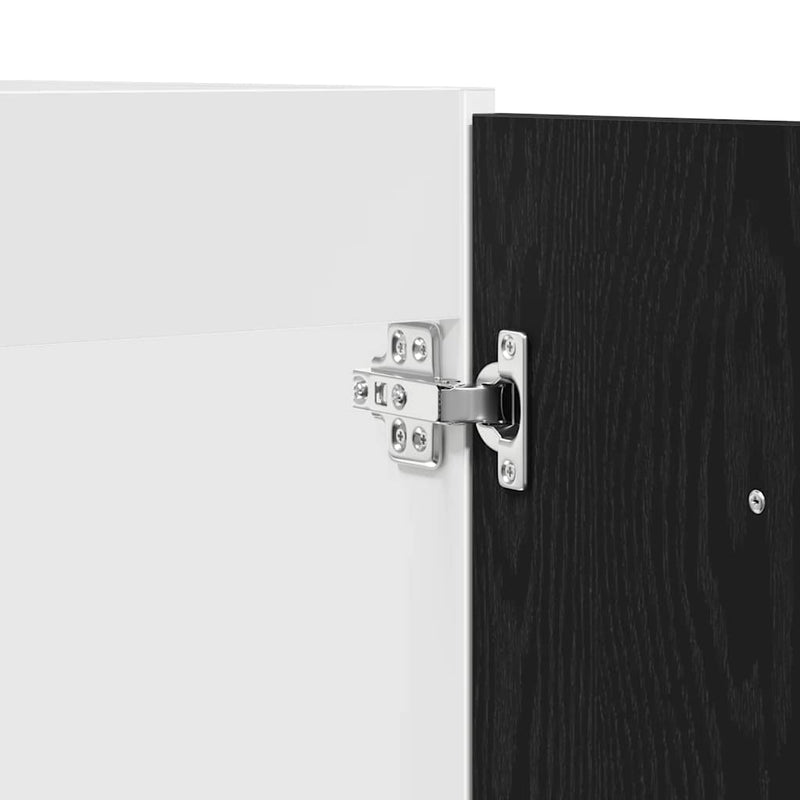 vidaXL fekete tölgyfa mosogató alsó szekrény 80 x 46 x 81,5 cm