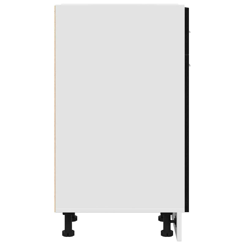 vidaXL Fiókos alsó szekrény Riga Musta tammi 30 x 46 x 81,5 cm Faanyag