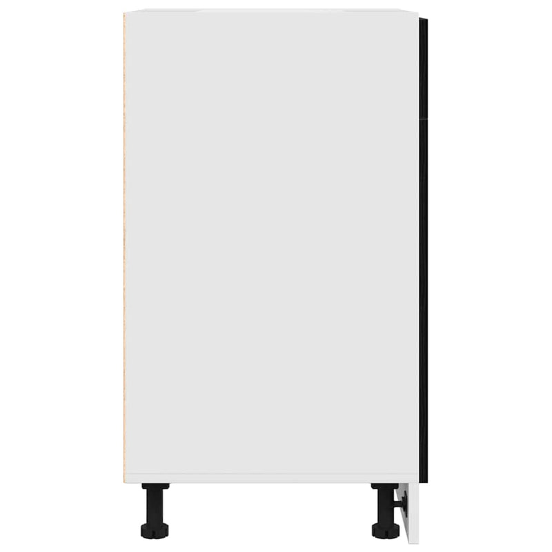 vidaXL Fiókos alsó szekrény Riga Musta tammi 40 x 46 x 81,5 cm Faanyag