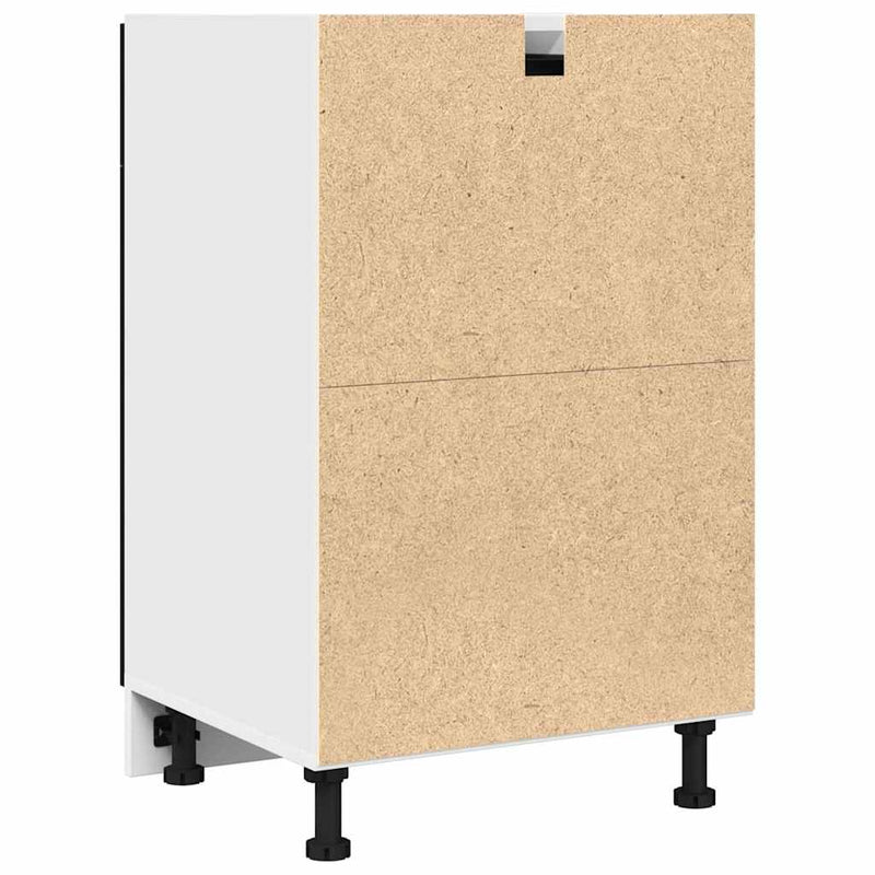 vidaXL Fiókos szekrény fiókkal Musta tammi 50 x 46 x 81.5 cm Faanyag