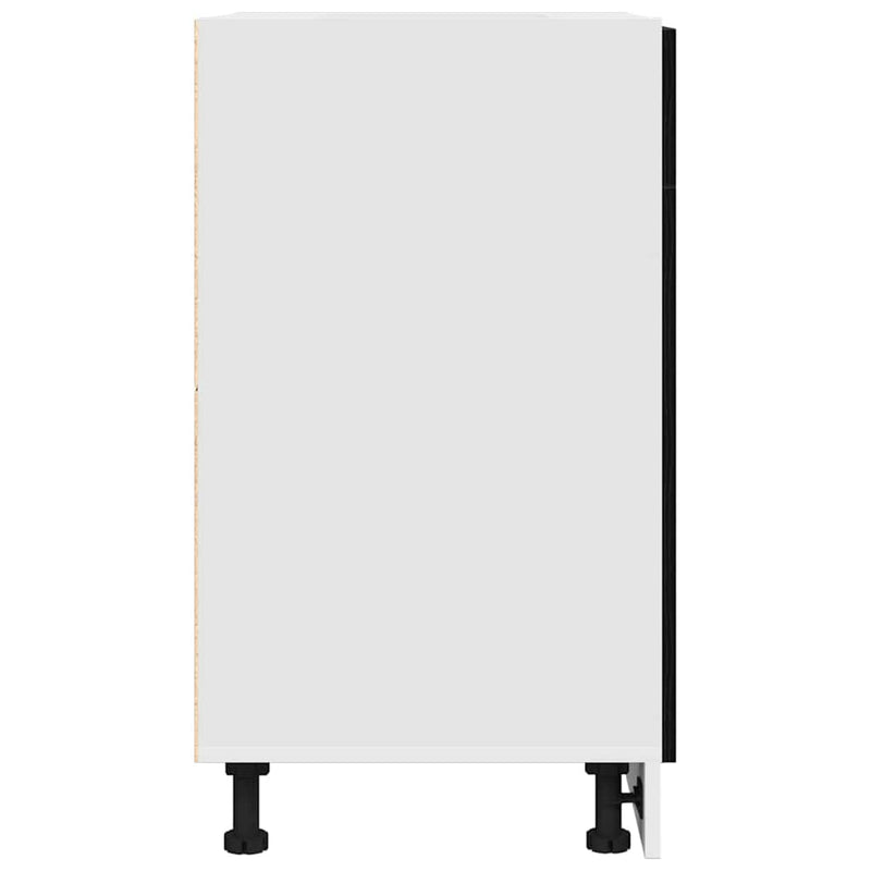 vidaXL Fiókos szekrény fiókkal Musta tammi 50 x 46 x 81.5 cm Faanyag