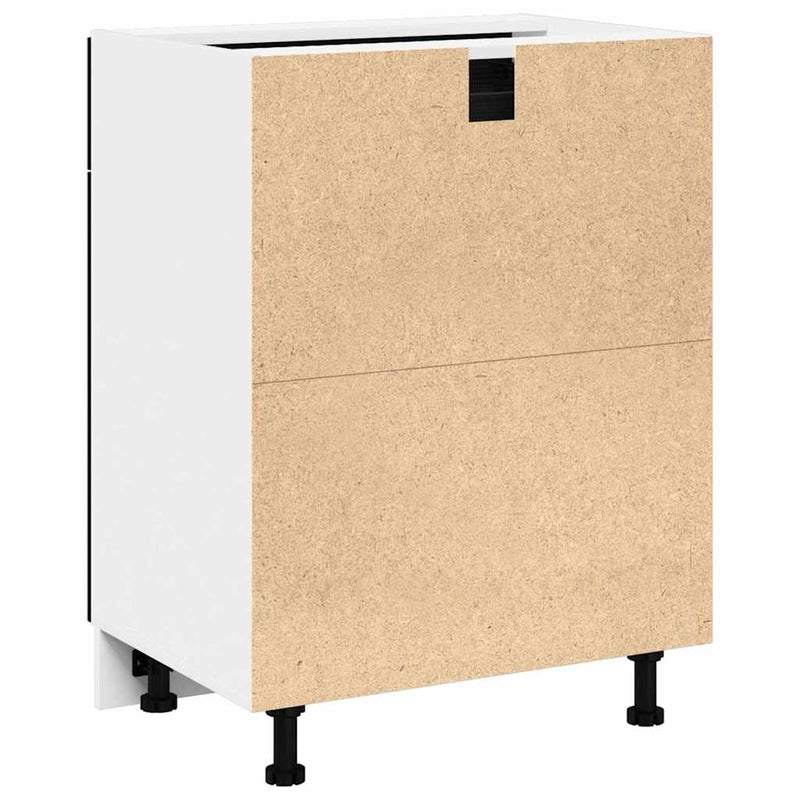 vidaXL Fiók Alap Szekrény Musta tammi 60 x 46 x 81.5 cm Faanyag