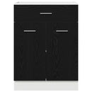 vidaXL Fiók Alap Szekrény Riga Musta tammi 60 x 46 x 81,5 cm Faanyag