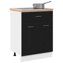 vidaXL Függő szekrény fiókkal Fekete tölgy 60 x 46 x 81,5 cm Faanyag