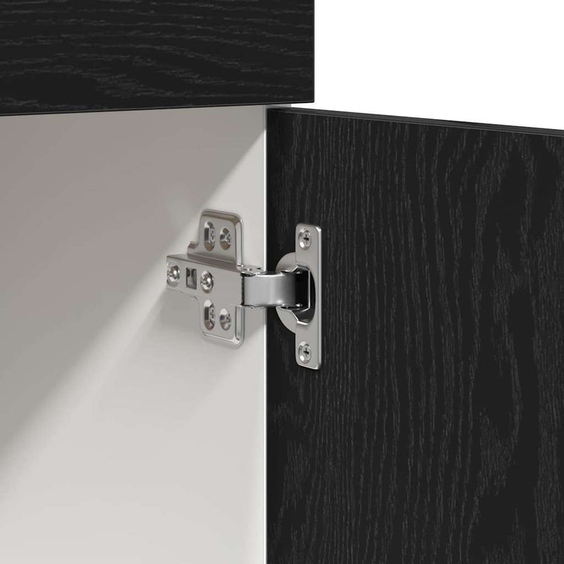 vidaXL Fiókos szekrény Riga Musta tammi 80 x 46 x 81,5 cm Faanyag