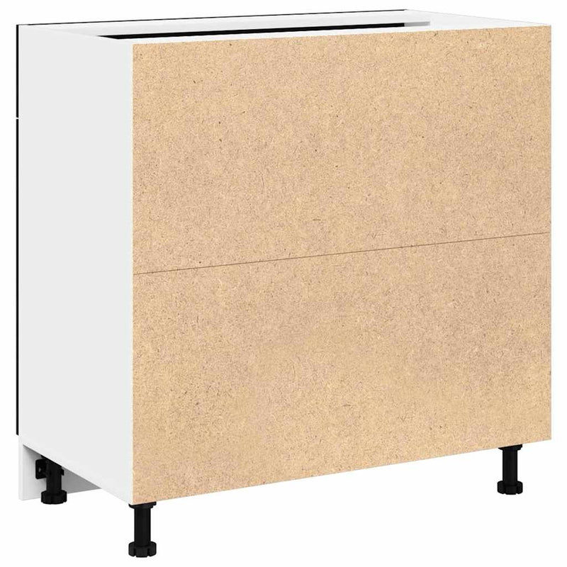 vidaXL Fiókos szekrény Riga Musta tammi 80 x 46 x 81,5 cm Faanyag