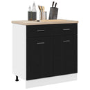 vidaXL Függő szekrény fiókkal Fekete tölgy 80 x 31 x 81,5 cm Faanyag