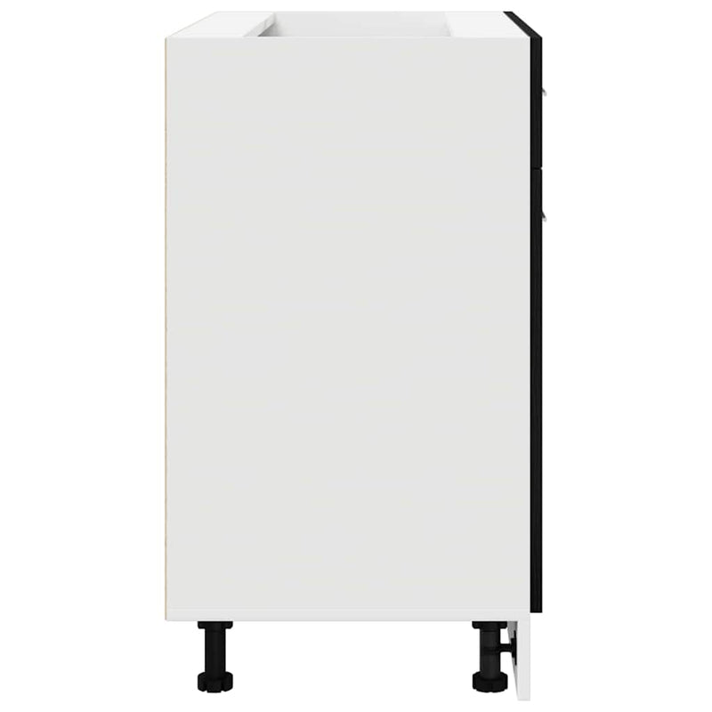 vidaXL Fiókos szekrény Riga Musta tammi 80 x 46 x 81,5 cm Faanyag