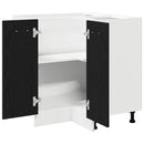 vidaXL Függő szekrény Fekete tölgy 75,5 x 75,5 x 80,5 cm Faanyag