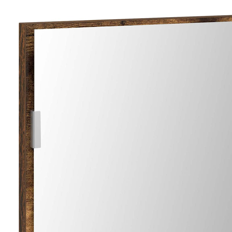 vidaXL Fürdőszobai tükör tükörrel Barna 80 x 8.5 x 37 cm Faanyag