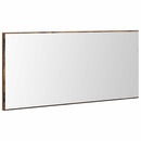 vidaXL Tükör LED -es lámpákkal Barna 80 x 37 cm Üveg és Műszaki Fa