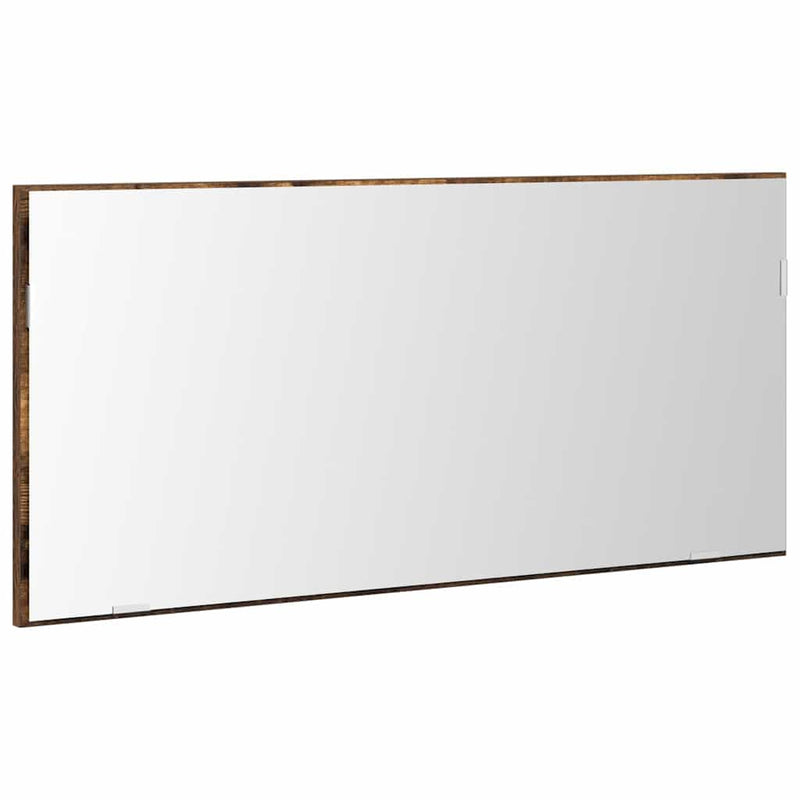 vidaXL Fürdőszobai tükör tükörrel Barna 80 x 8.5 x 37 cm Faanyag