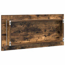 vidaXL Tükör LED -es lámpákkal Barna 80 x 37 cm Üveg és Műszaki Fa