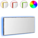 vidaXL Tükör LED -es lámpákkal Barna 80 x 37 cm Üveg és Műszaki Fa