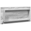 vidaXL Tükör Magas szürke sonoma 80 x 37 cm Üveg és Műszaki Fa