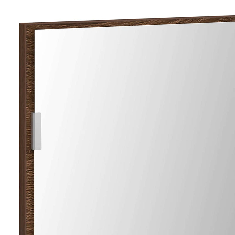 vidaXL Fürdőszobai tükör tükörrel barna tölgy 80 x 8.5 x 37 cm Faanyag