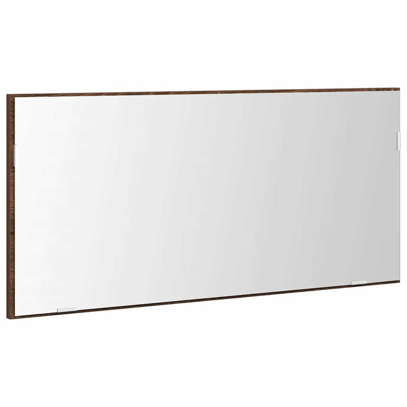 vidaXL Fürdőszobai tükör tükörrel barna tölgy 80 x 8.5 x 37 cm Faanyag