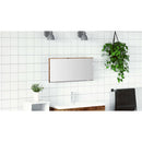 vidaXL Tükör LED -es lámpákkal Régi fa 80 x 37 cm Üveg és Műszaki Fa