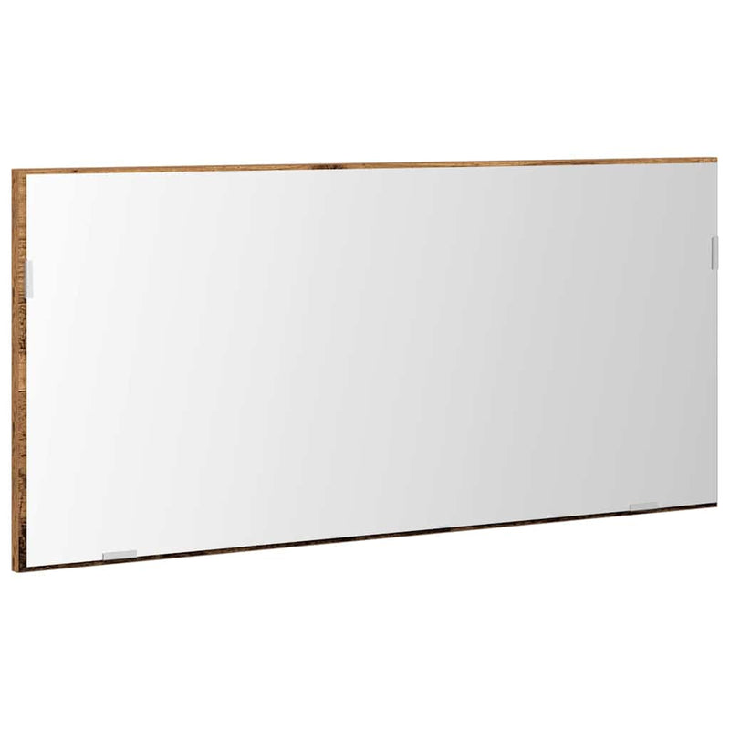 vidaXL Fürdőszobai tükör tükörrel Régi fa 80 x 8.5 x 37 cm Faanyag