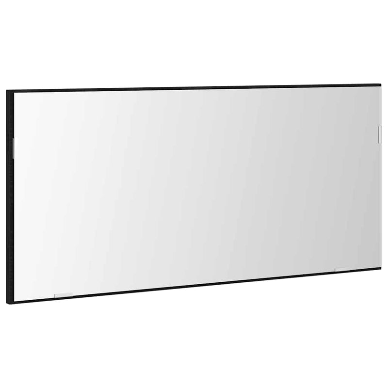 vidaXL Fürdőszobai tükör tükörrel Musta tammi 80 x 8.5 x 37 cm Faanyag