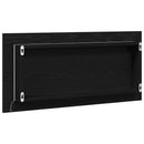 vidaXL Tükör tükörrel Musta tammi 80 x 37 cm Üveg és Műszaki Fa