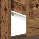 vidaXL Éjjeliszekrény fiókkal 2 pcs Régi fa 45 x 34 x 44 cm Faanyag