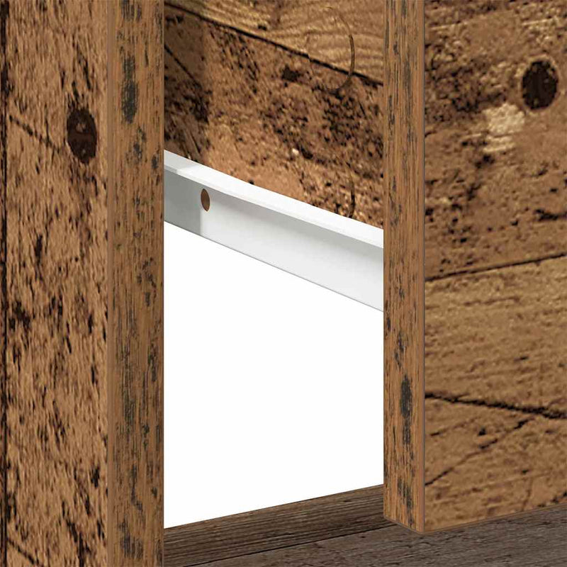 vidaXL Éjjeliszekrény fiókkal 2 pcs Régi fa 45 x 34 x 44 cm Faanyag