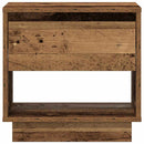 vidaXL Éjjeliszekrény fiókkal 2 pcs Régi fa 45 x 34 x 44 cm Faanyag