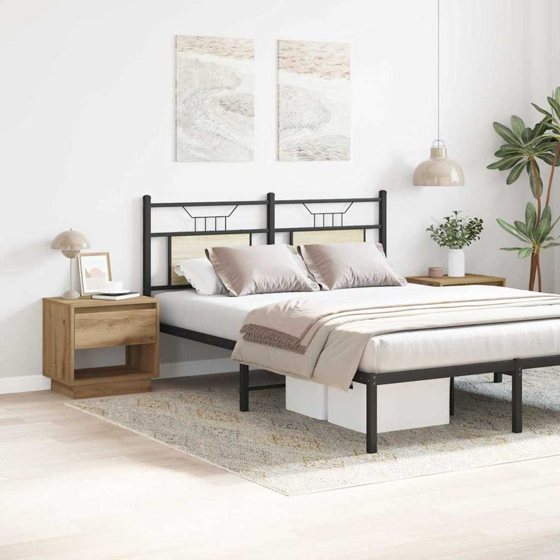 vidaXL Éjjeliszekrény 2 pcs kézműves tölgy 45 x 34 x 44 cm Faanyag