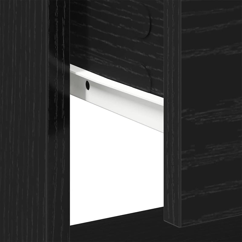 vidaXL Éjjeliszekrény 2 pcs Musta tammi 45 x 34 x 44 cm Faanyag