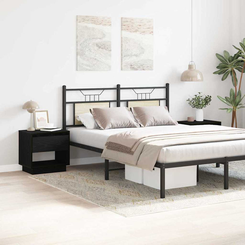 vidaXL Éjjeliszekrény 2 pcs Musta tammi 45 x 34 x 44 cm Faanyag