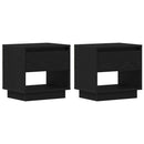 vidaXL Éjjeliszekrény 2 pcs Fekete tölgy 45 x 34 x 44 cm Faanyag