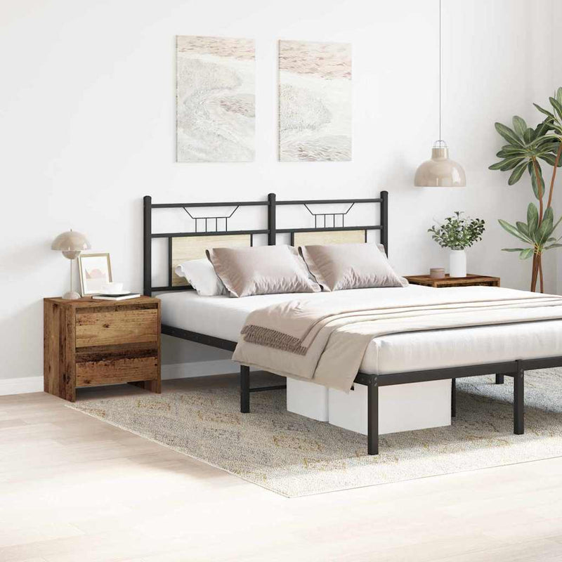 vidaXL Éjjeliszekrény fiókkal 2 pcs Régi fa 45 x 34 x 44.5 cm Faanyag