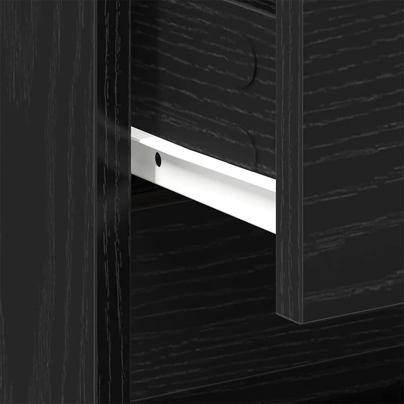 vidaXL Éjjeliszekrény fiókkal Musta tammi 45 x 34 x 44.5 cm Faanyag