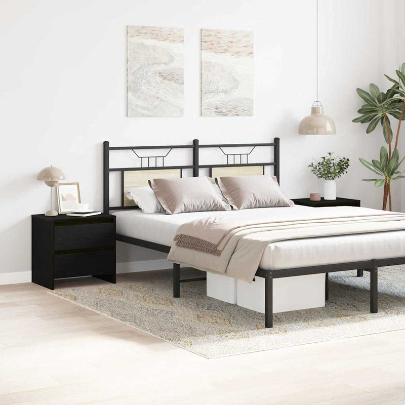 vidaXL Éjjeliszekrény 2 pcs Musta tammi 45 x 34 x 44.5 cm Faanyag