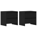 vidaXL Éjjeliszekrény 2 pcs Musta tammi 45 x 34 x 44.5 cm Faanyag