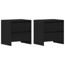 vidaXL Éjjeliszekrény 2 pcs Fekete tölgy 45 x 34 x 44,5 cm Faanyag