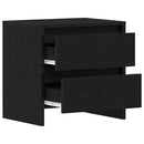 vidaXL Éjjeliszekrény 2 pcs Fekete tölgy 45 x 34 x 44,5 cm Faanyag
