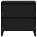 vidaXL Éjjeliszekrény 2 pcs Fekete tölgy 45 x 34 x 44,5 cm Faanyag