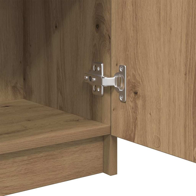 vidaXL Fürdőszoba Székény kézműves tölgy 32 x 34 x 90 cm Faanyag