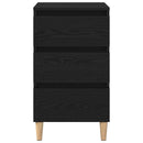vidaXL Éjjeliszekrény fiókkal Musta tammi 40 x 35 x 70 cm Faanyag
