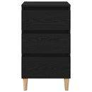 vidaXL Éjjeliszekrény fiókkal Fekete tölgy 40 x 35 x 70 cm Faanyag