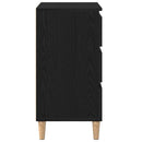 vidaXL Éjjeliszekrény fiókkal Fekete tölgy 40 x 35 x 70 cm Faanyag