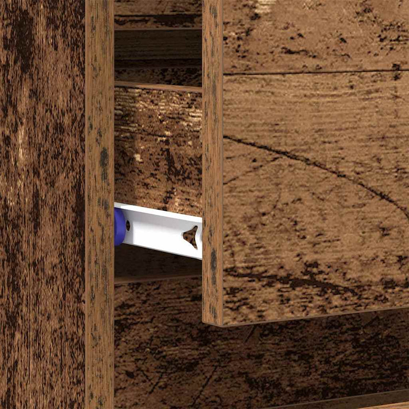 vidaXL Éjjeliszekrény fiókkal Öreg fa 40 x 35 x 70 cm Faanyag