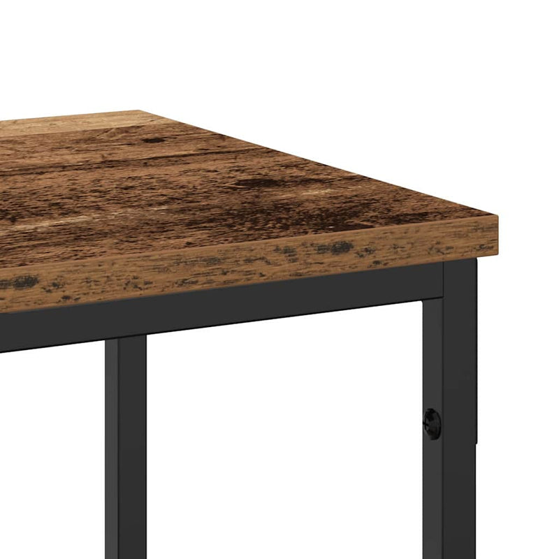 vidaXL Konzolasztal polcokkal Egyéb tárolóval Öreg fa 180 x 30 x 75 cm